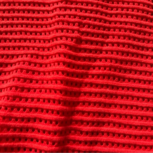 Sandro red pointelle sweater size 1 - Picture 3 of 5